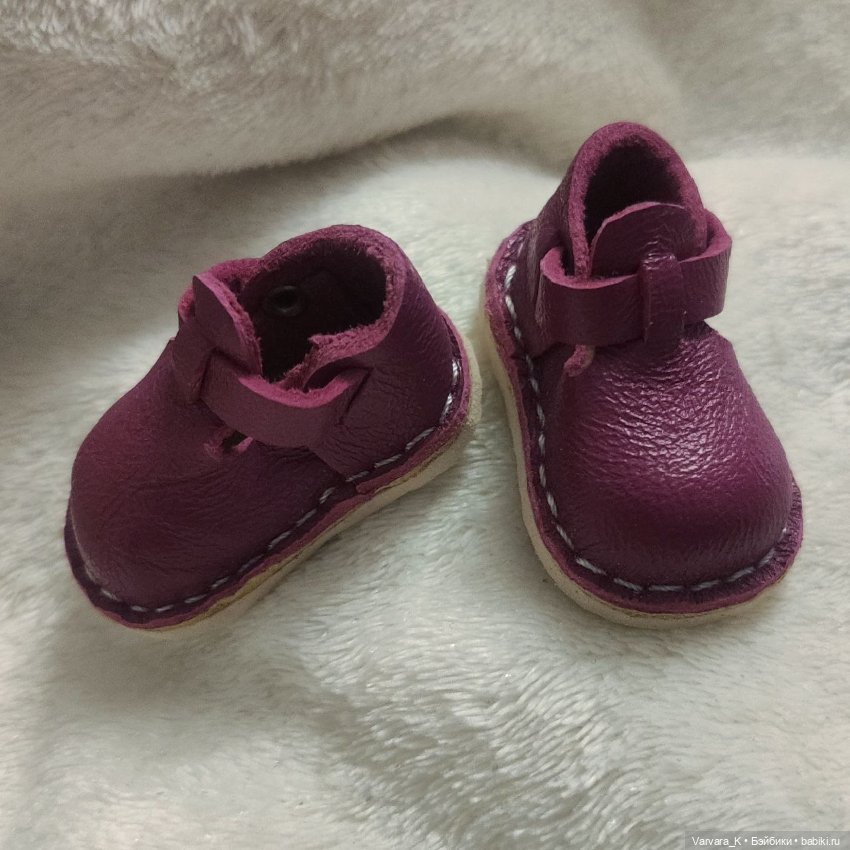 Туфли с ремешком для Paola Reina, вишневые. № 1 (фото 5)