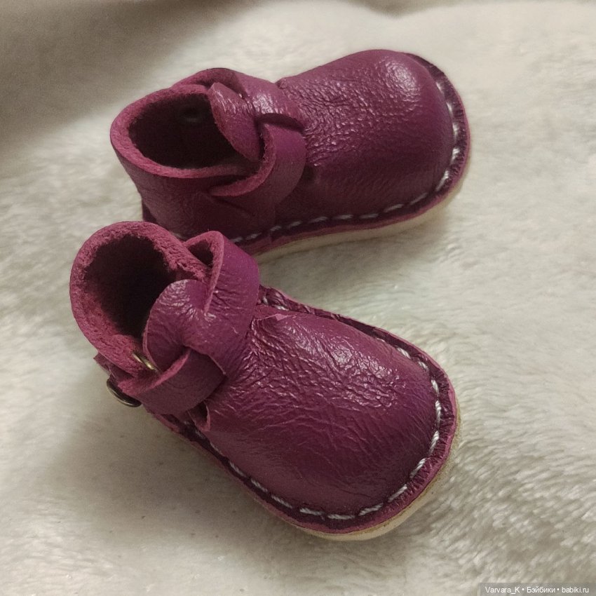 Туфли с ремешком для Paola Reina, вишневые. № 1 (фото 4)