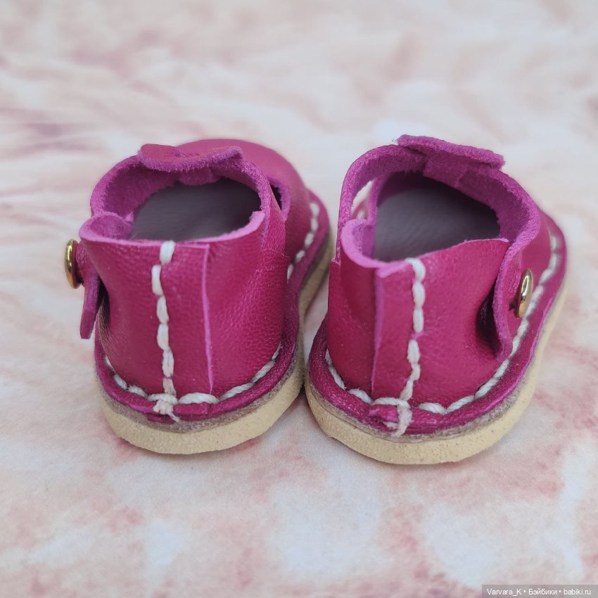 Туфли с ремешком для Paola Reina, малиновые. № 10 (фото 6)
