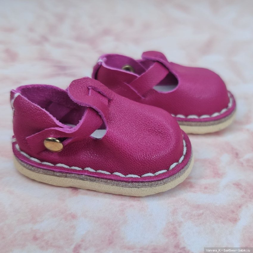 Туфли с ремешком для Paola Reina, малиновые. № 10 (фото 3)