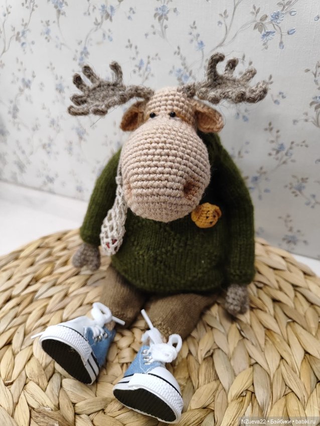 Вязаный лось — Авторские игрушки (фото 5)