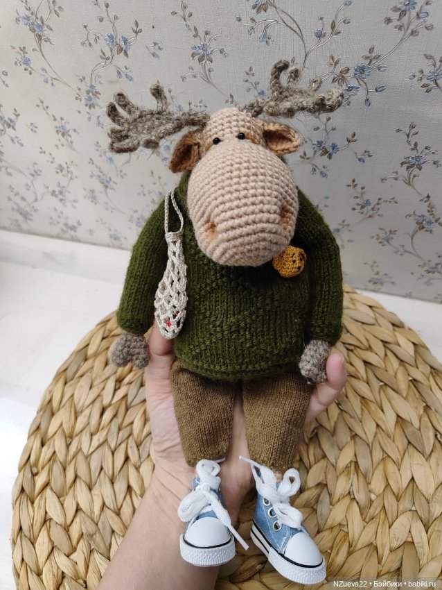 Вязаный лось — Авторские игрушки (фото 4)