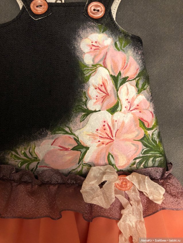 Джинсовый сарафан для кукол Готц 50 см (фото 4)