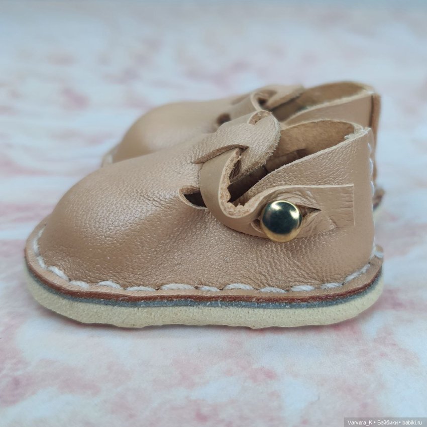 Туфли с ремешком для Paola Reina, бежевые, № 4 (фото 2)