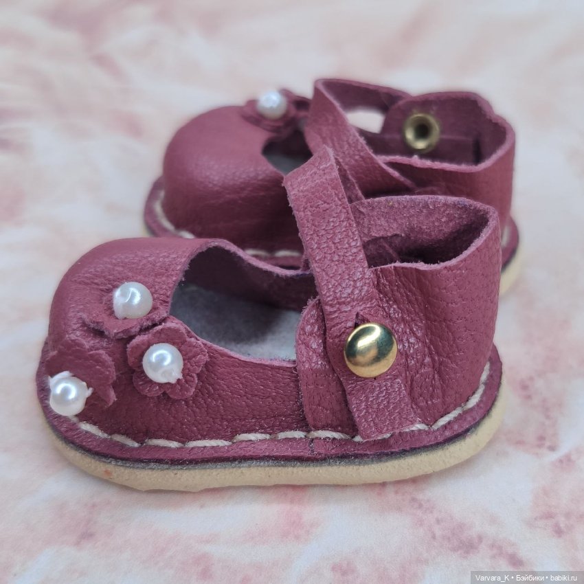 Туфли с ремешком для Paola Reina, бордовые, №6