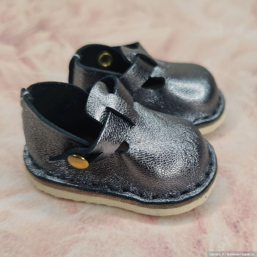 Туфли с ремешком для Paola Reina, темное серебро, № 7 (фото 5)