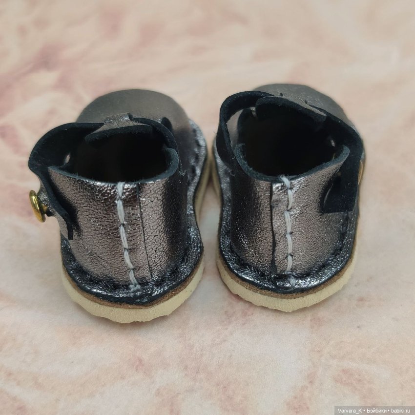 Туфли с ремешком для Paola Reina, темное серебро, № 7 (фото 3)