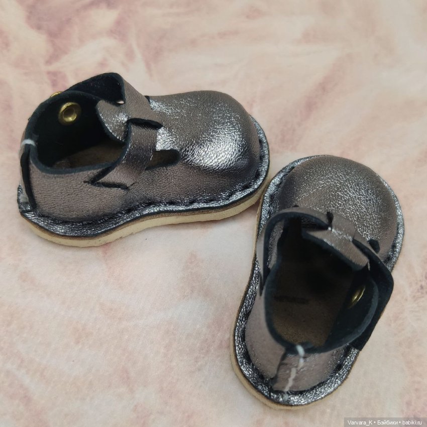 Туфли с ремешком для Paola Reina, темное серебро, № 7 (фото 4)