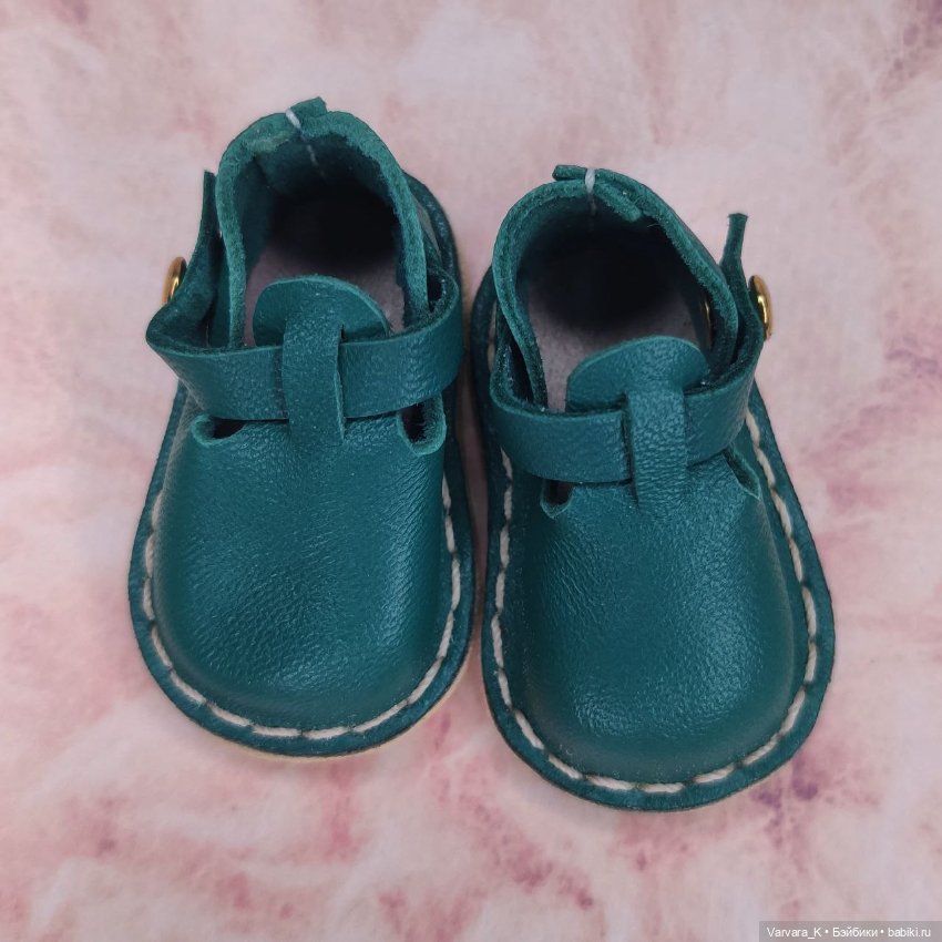 Туфли с ремешком для Paola Reina, изумрудные, № 11 (фото 4)