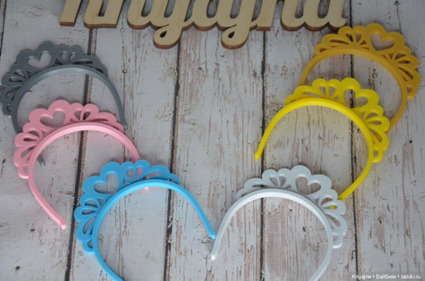 Ободки "Диадема" с сердечком на кукол Паола Рейна в остатке (фото 3)