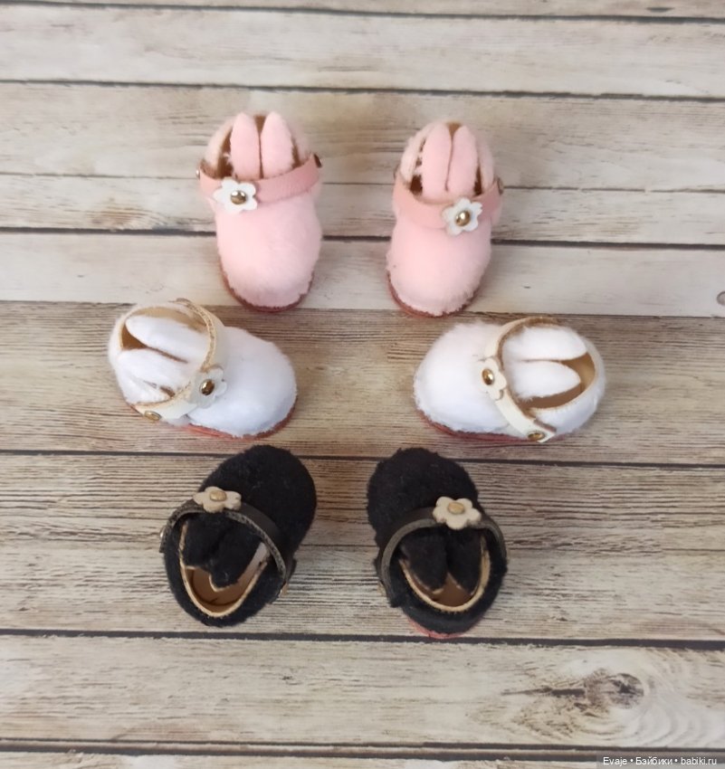 Угги-зайки, меховые - размер 1/12