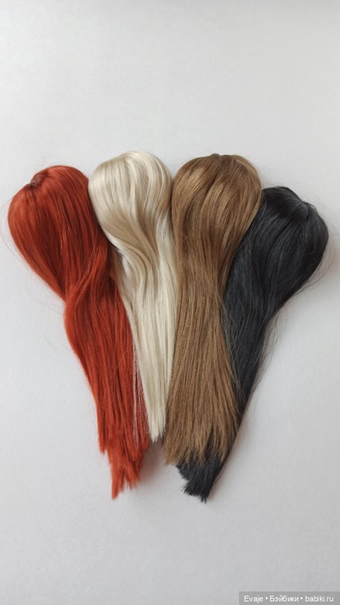 Парики 6-7", прямые длинные с челкой - 3 цвета