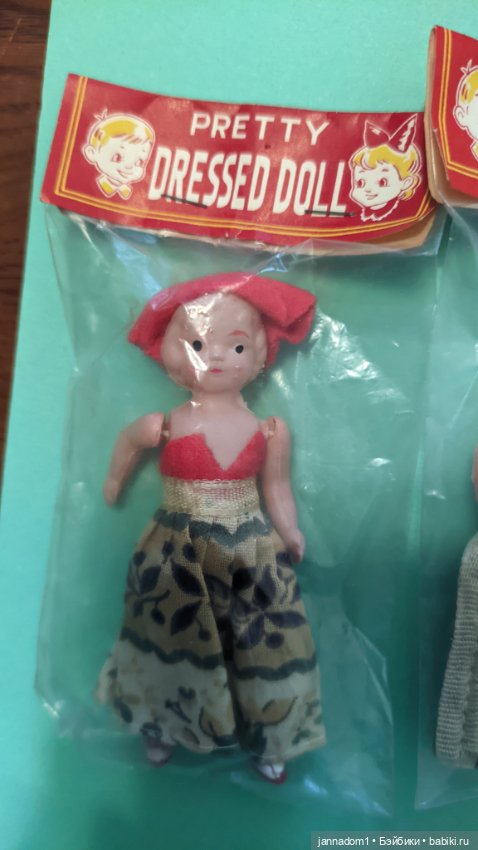 Маленькие винтажные японские куколки, новые, высотой 9,5 см (фото 3)