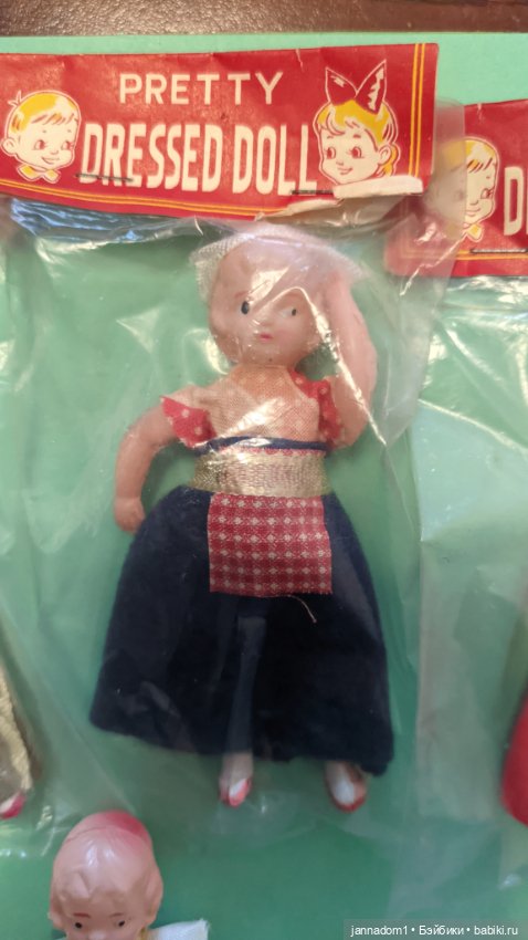 Маленькие винтажные японские куколки, новые, высотой 9,5 см (фото 5)