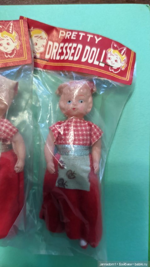 Маленькие винтажные японские куколки, новые, высотой 9,5 см (фото 7)