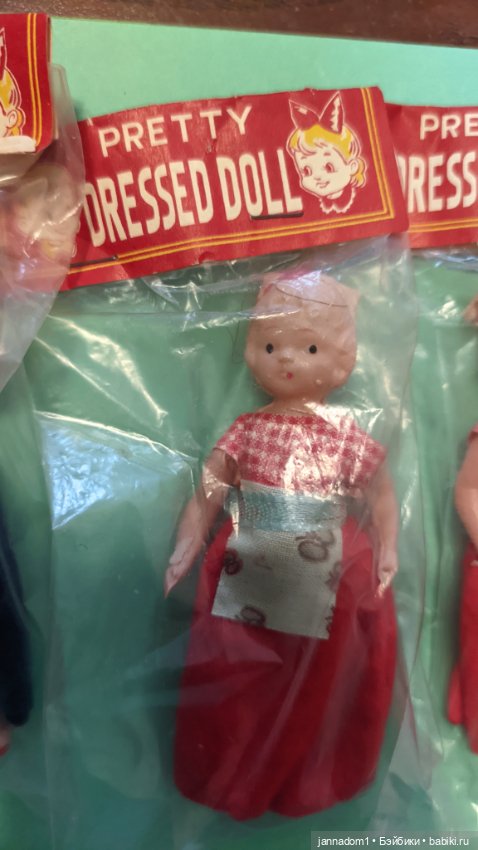 Маленькие винтажные японские куколки, новые, высотой 9,5 см (фото 6)