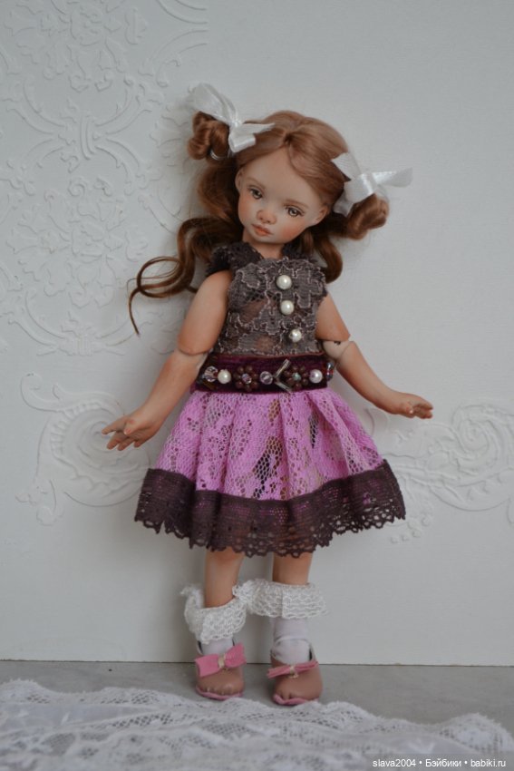 Шарнирная фарфоровая красотка 18см (фото 3)