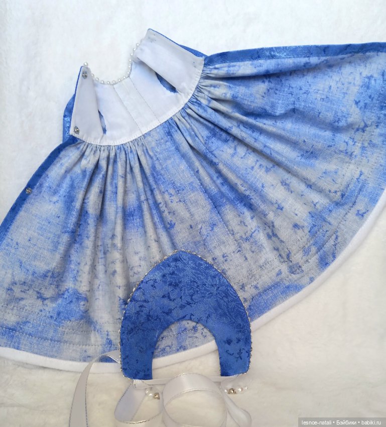 Костюм Снегурочки синий для куклы (фото 5)