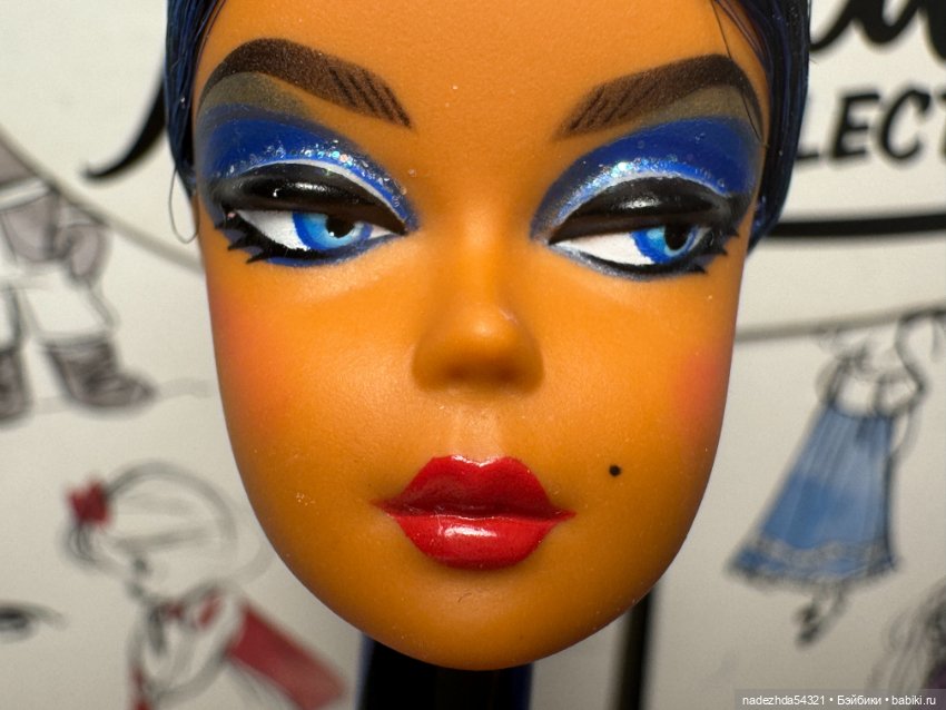 Голова Барби Сапфир 65-я годовщина (Силкстоун) (фото 5)