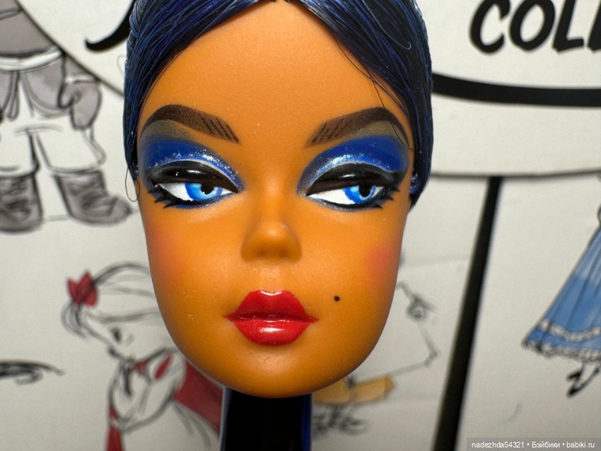 Голова Барби Сапфир 65-я годовщина (Силкстоун) (фото 2)