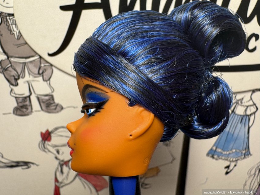 Голова Барби Сапфир 65-я годовщина (Силкстоун) (фото 4)