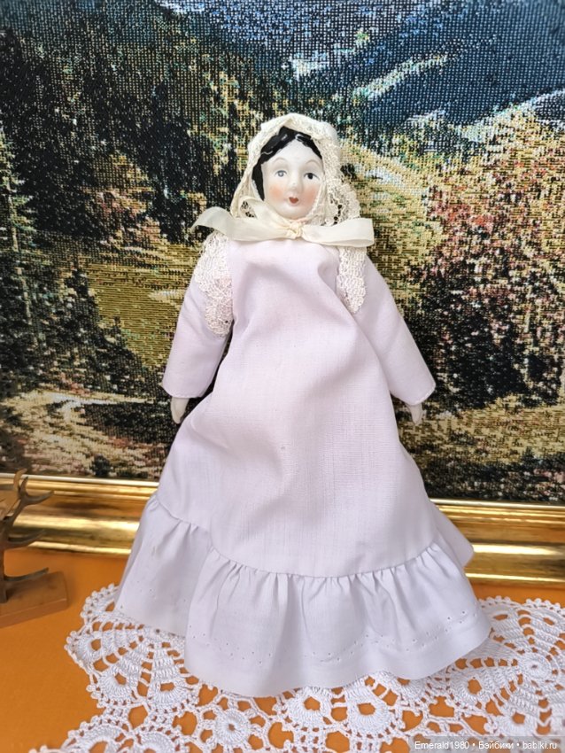 Фарфоровая бюстовая кукла (фото 8)