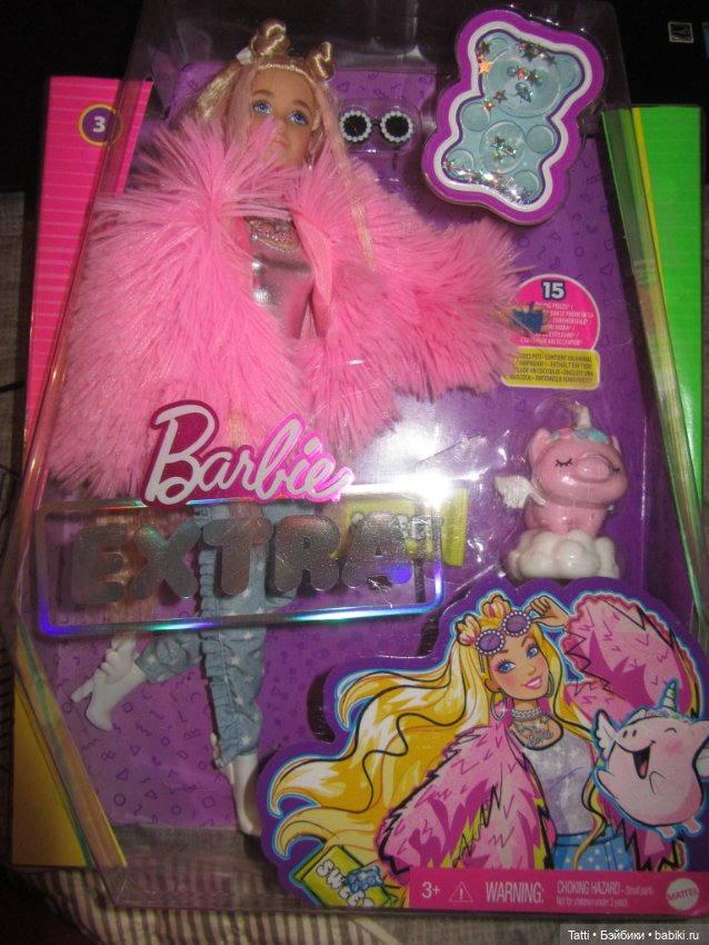 Кукла Барби Эстра в розовой шубке