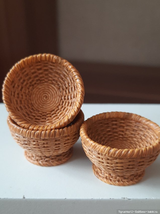 Корзинки #2 — Миниатюра для кукол (фото 6)