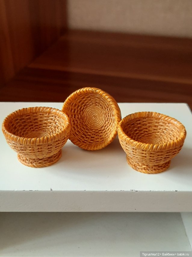 Корзинки #2 — Миниатюра для кукол (фото 5)