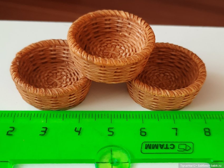 Корзинки #1 — Миниатюра для кукол (фото 4)