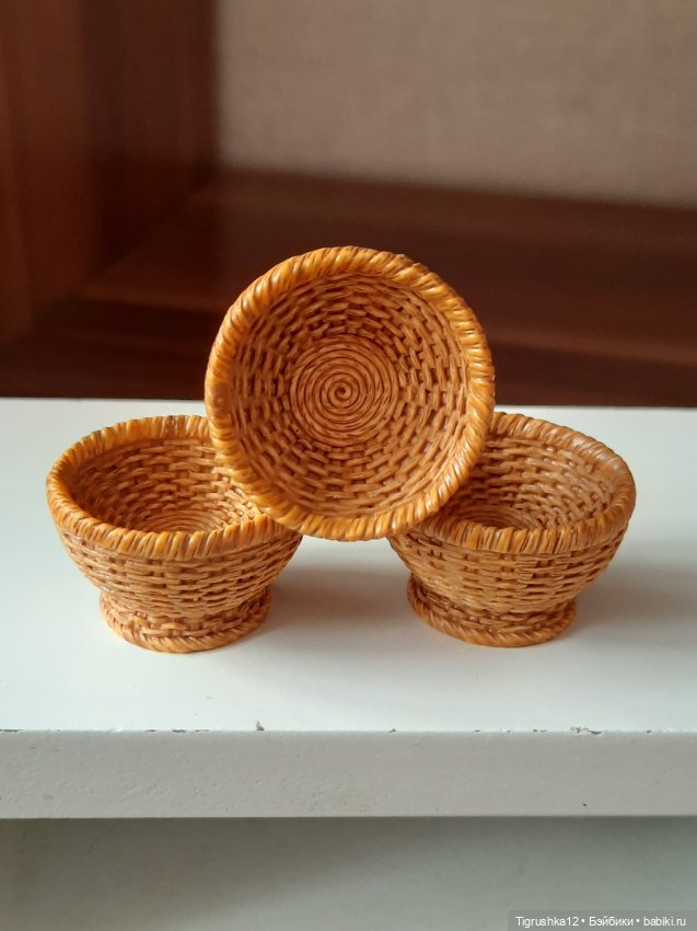 Корзинки #2 — Миниатюра для кукол (фото 4)