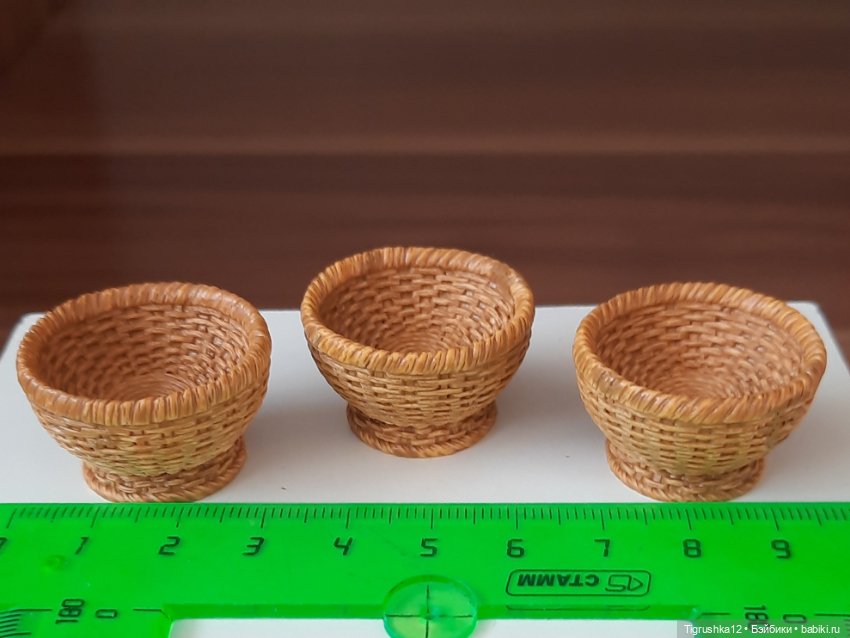 Корзинки #2 — Миниатюра для кукол (фото 9)