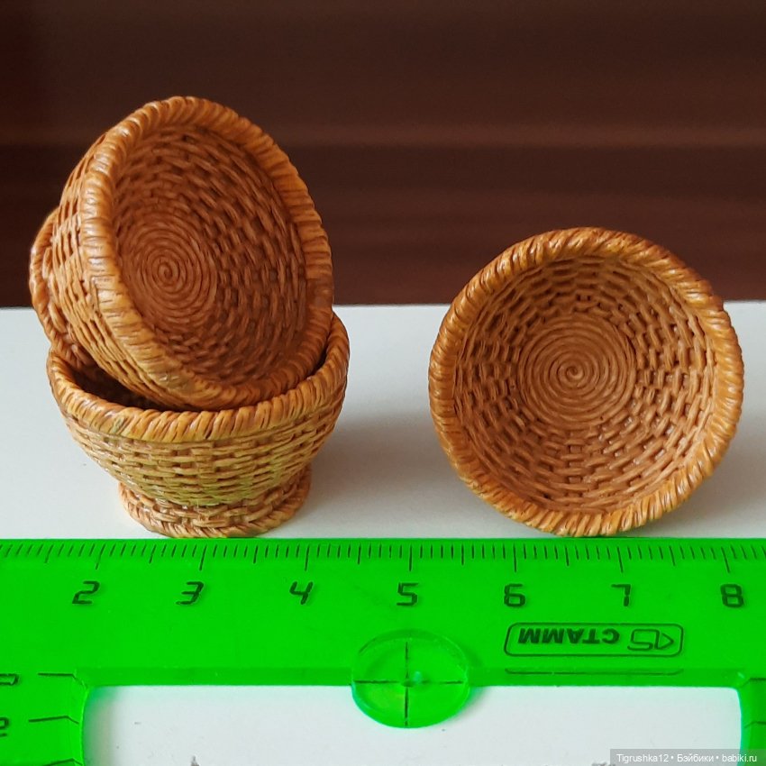 Корзинки #2 — Миниатюра для кукол (фото 7)
