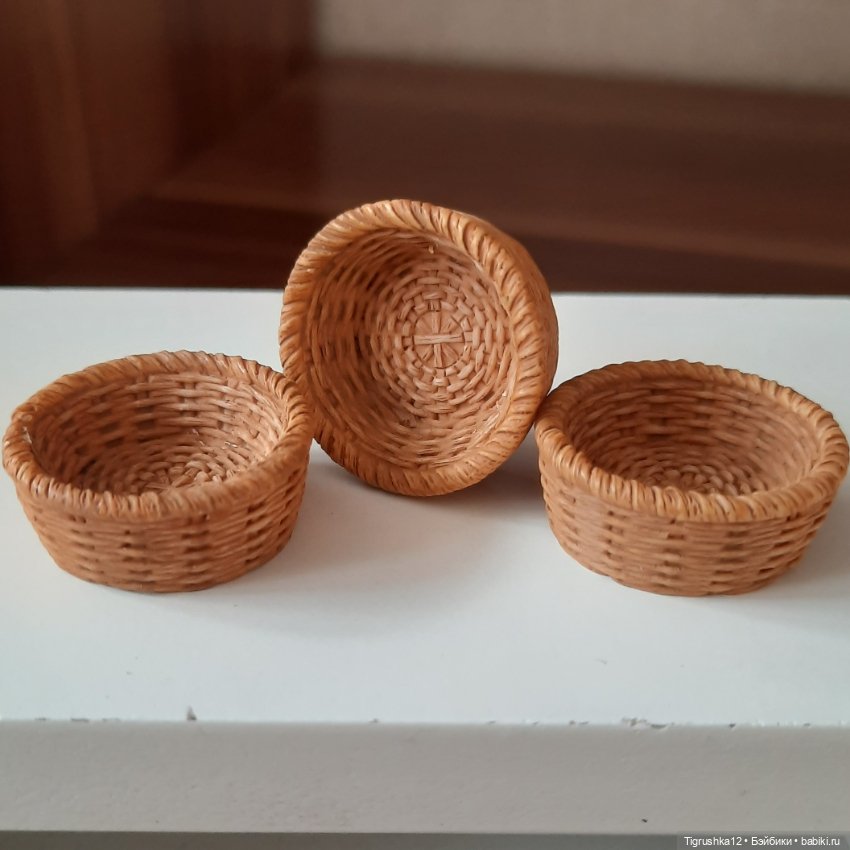 Корзинки #1 — Миниатюра для кукол (фото 3)