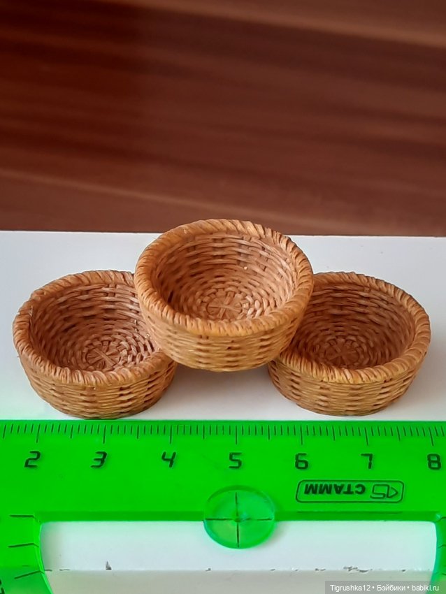 Корзинки #1 — Миниатюра для кукол (фото 5)