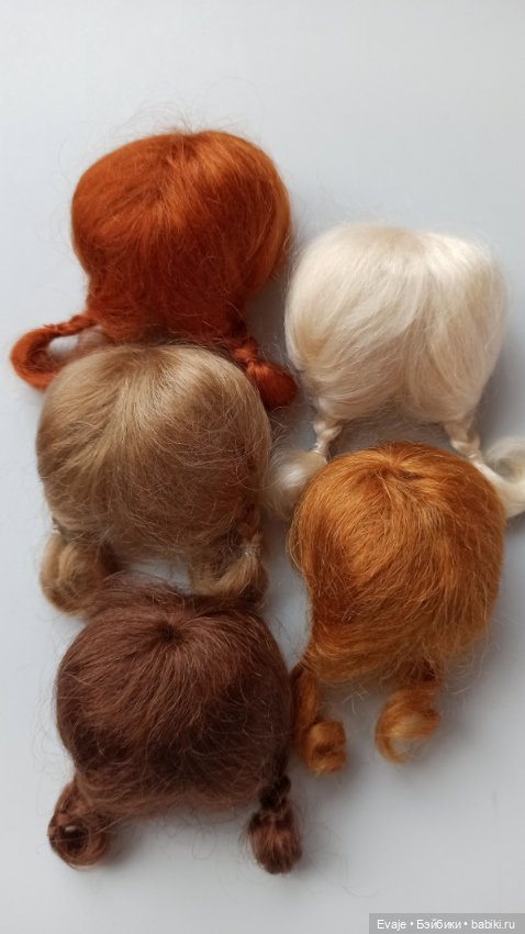 Парики 5-6" - Косички (натуральный мохер), 5 цветов