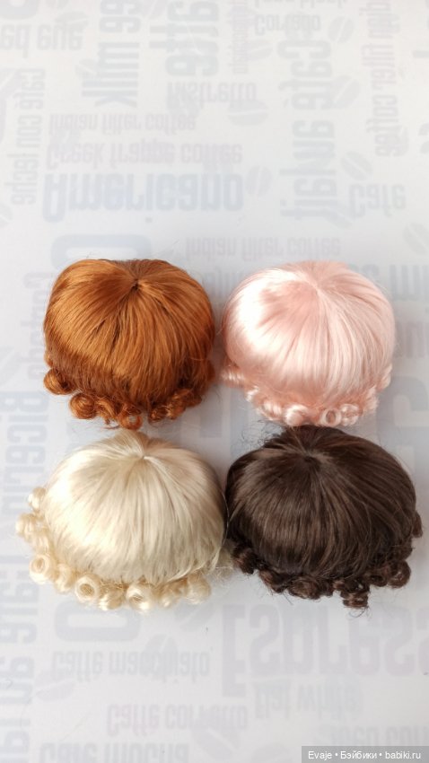 Парики 5-6" - Мелкие кудряшки, 4 цвета