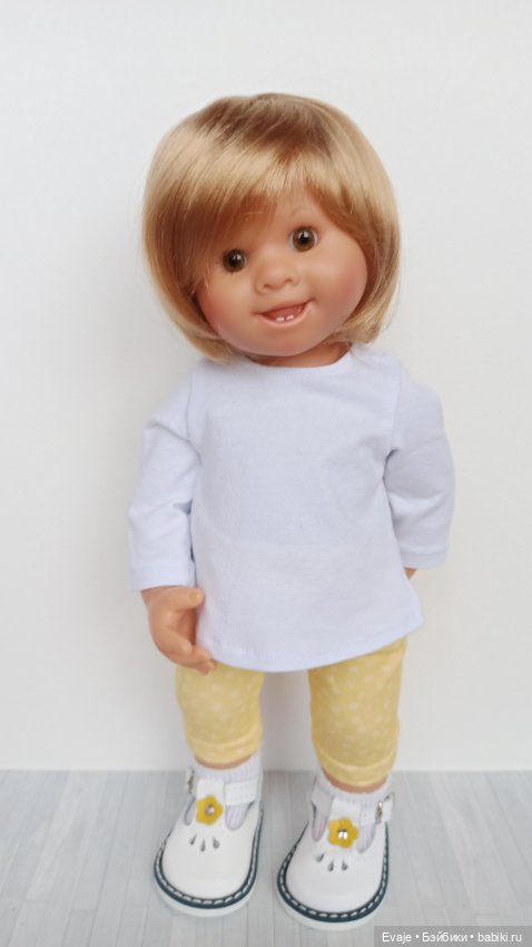 Парик 8-9" - Каскад с локонами, подходит Ruby Red 37 см, Meadow dolls 28 см, Вихтель (фото 6)