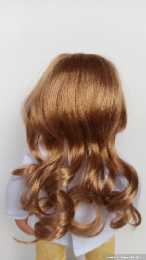 Парик 8-9" - Каскад с локонами, подходит Ruby Red 37 см, Meadow dolls 28 см, Вихтель (фото 7)