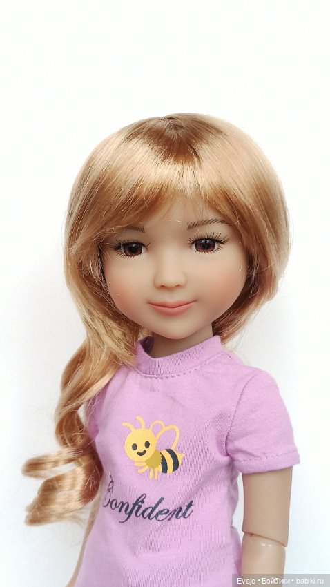 Парик 8-9" - Каскад с локонами, подходит Ruby Red 37 см, Meadow dolls 28 см, Вихтель (фото 3)