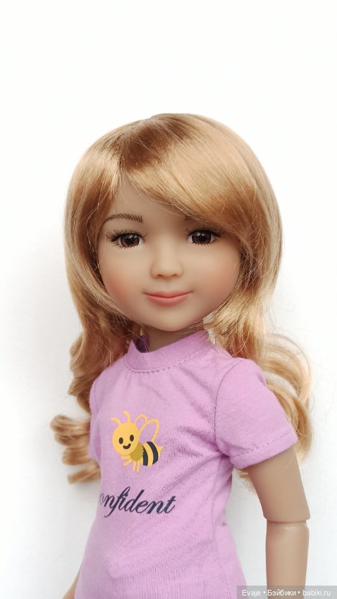 Парик 8-9" - Каскад с локонами, подходит Ruby Red 37 см, Meadow dolls 28 см, Вихтель (фото 2)