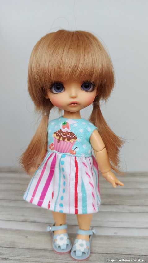 Парики 5-6" - Боб с хвостиками (канекалон), русый (фото 3)