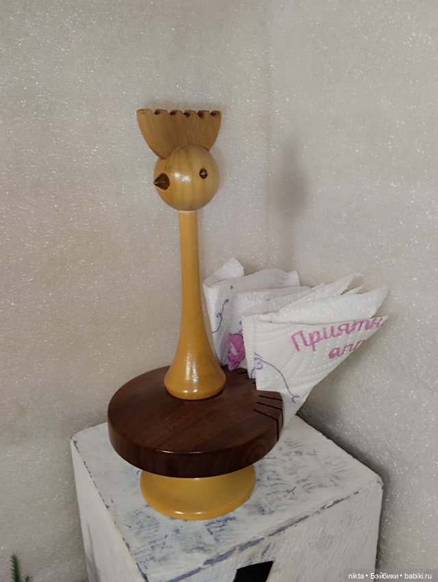 Деревянная салфетница СССР (фото 5)