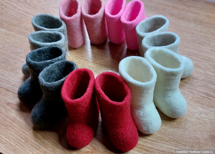 Валенки для кукол и игрушек, валенки Паола Рейна, кукловаленки 5см по стельке внутри (фото 2)