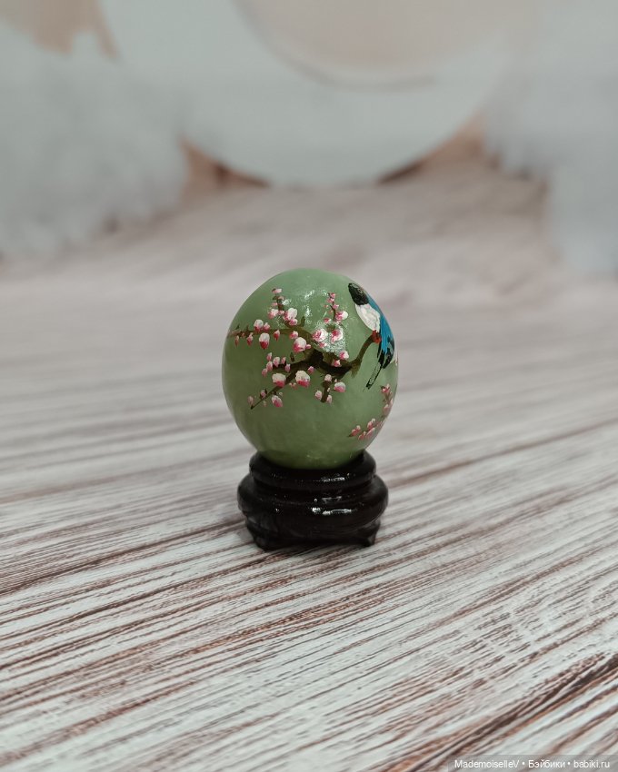 Мини яйцо оникс с ручной росписью (фото 6)