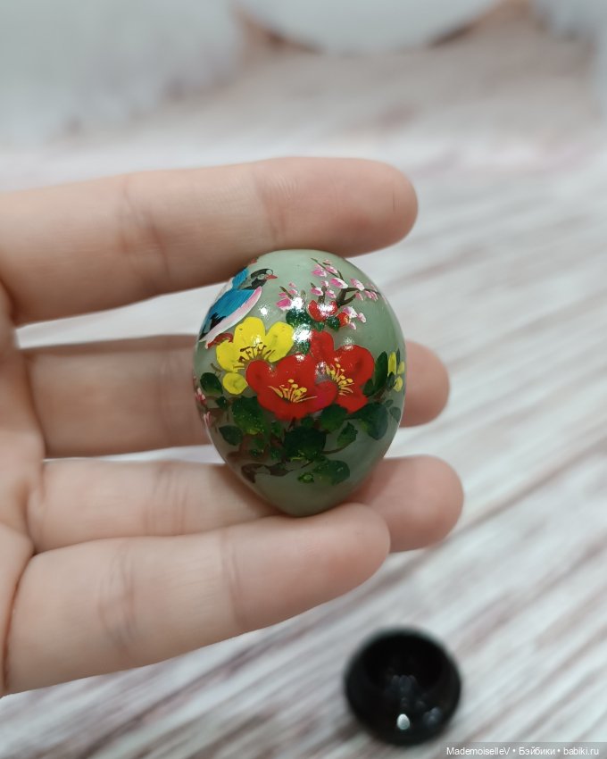 Мини яйцо оникс с ручной росписью