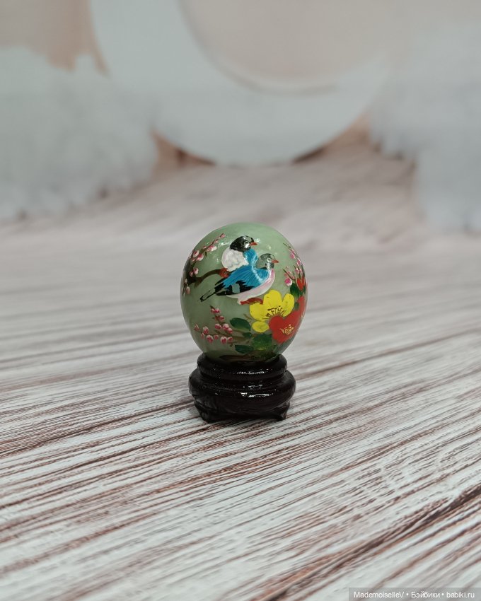 Мини яйцо оникс с ручной росписью