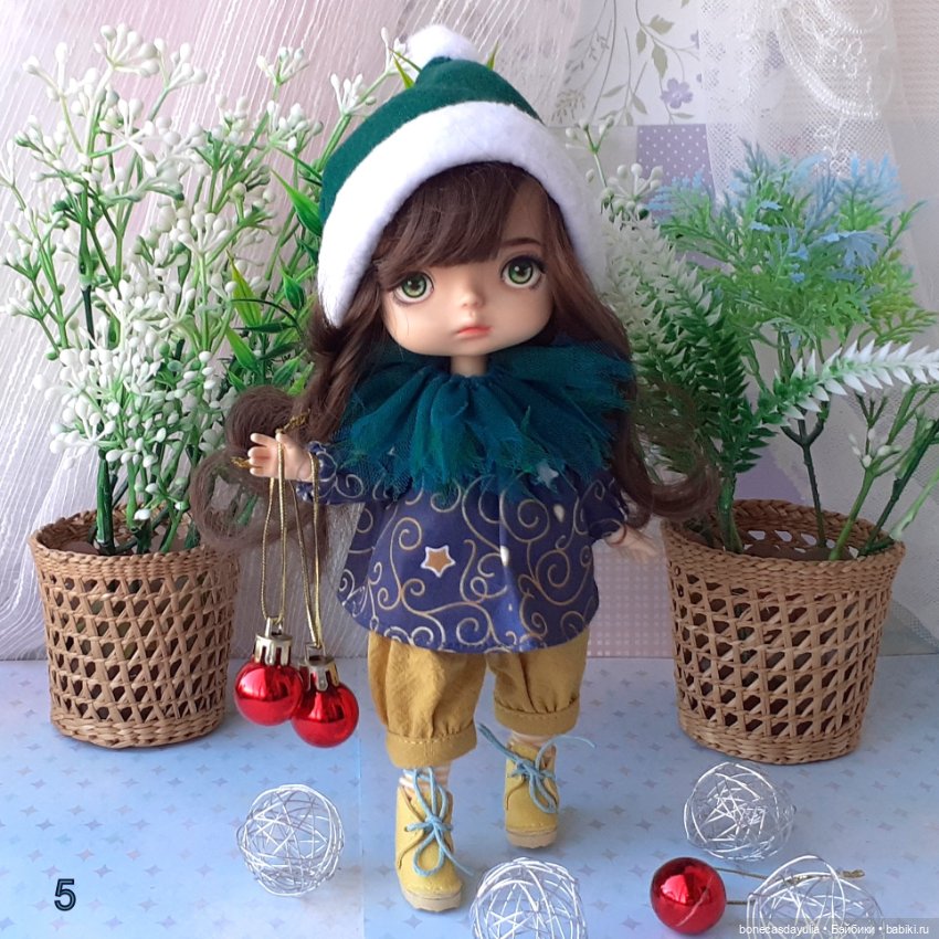 Новогодние комплекты одежды для кукол Монст/ Xiaomi Monst Doll. Рождественский гномик/эльф (фото 10)
