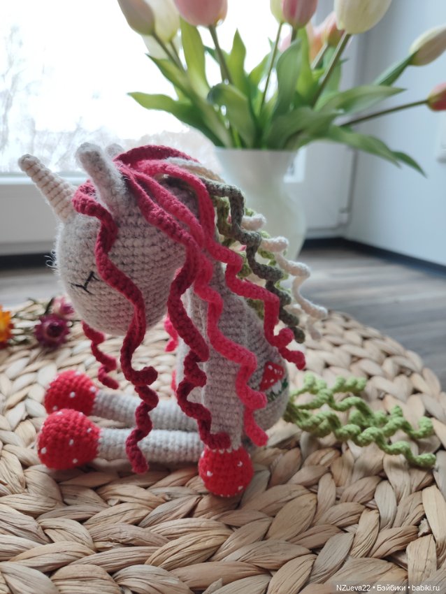 Единорожек, вязаная игрушка