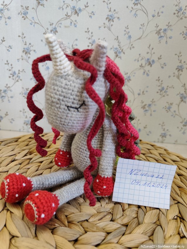 Единорожек, вязаная игрушка (фото 6)
